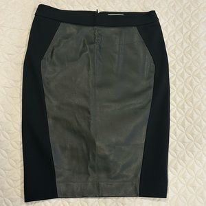 Loft black faux leather pencil skirt Size 2
